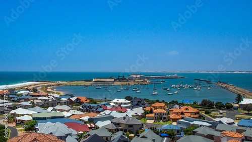 Beautiful view over Bunbury in Western Australia on a sunny summer day