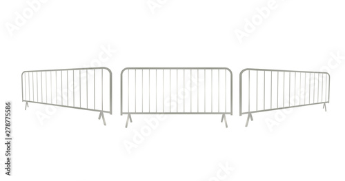 Grey metallic fence. vector illustration