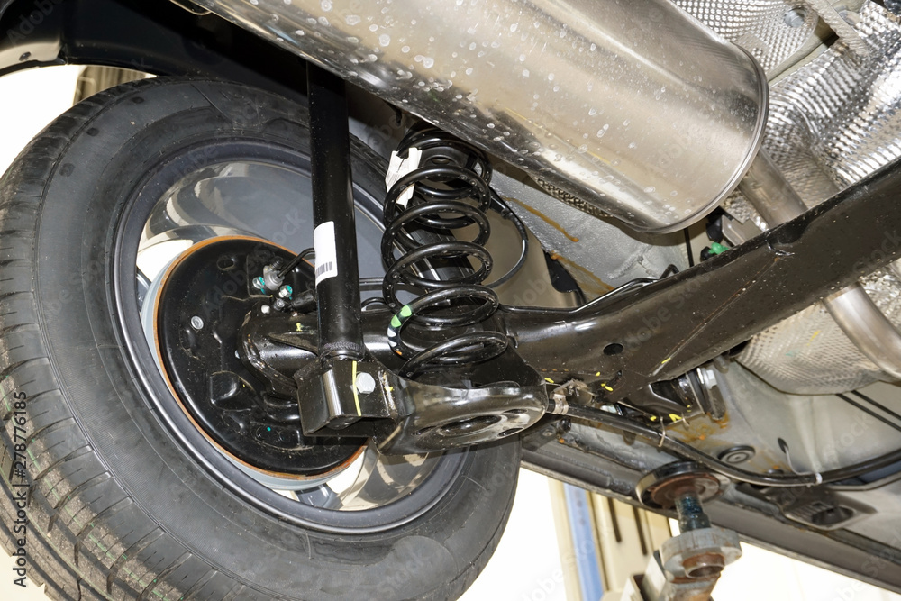 Rear suspension of a modern car. Elements and design of the rear