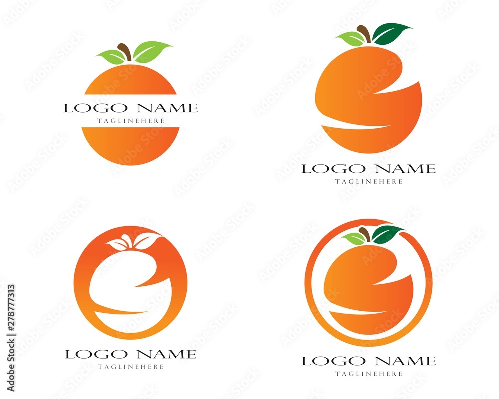 Orange logo design. Vector illustration Orange logo design. Vector illustration