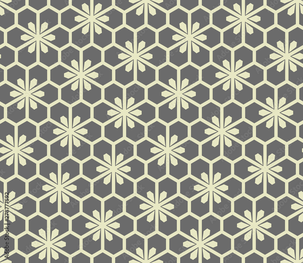 Flower geometric pattern. Seamless vector background. Grey ornament. Ornament for fabric, wallpaper, packaging. Decorative print Flower geometric pattern. Seamless vector background. Grey ornament. Ornament for fabric, wallpaper, packaging. Decorative print