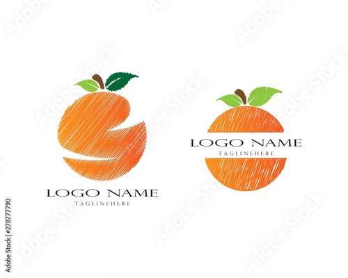 Orange logo design. Vector illustration