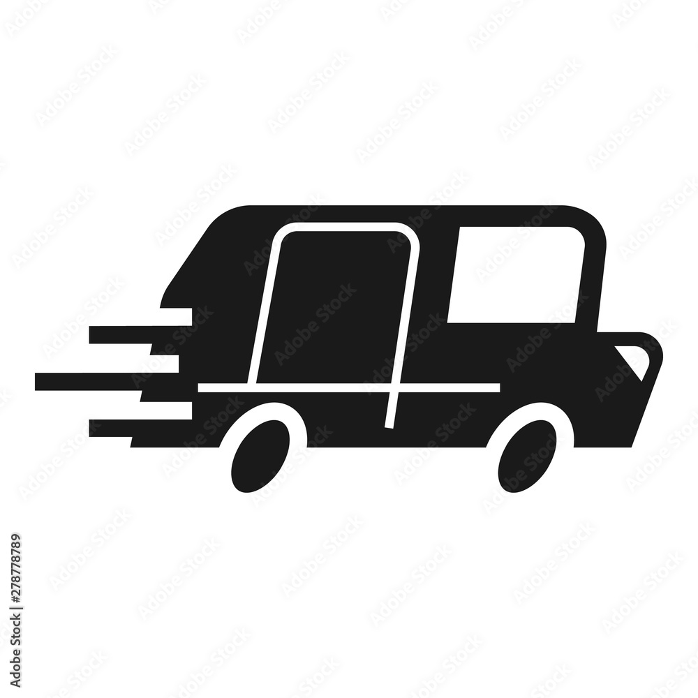 Parcel truck delivery icon. Simple illustration of parcel truck delivery vector icon for web design isolated on white background