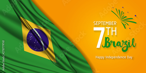 Brazil Independence Day. September 7, Independence day of Brazil vector (Independência).