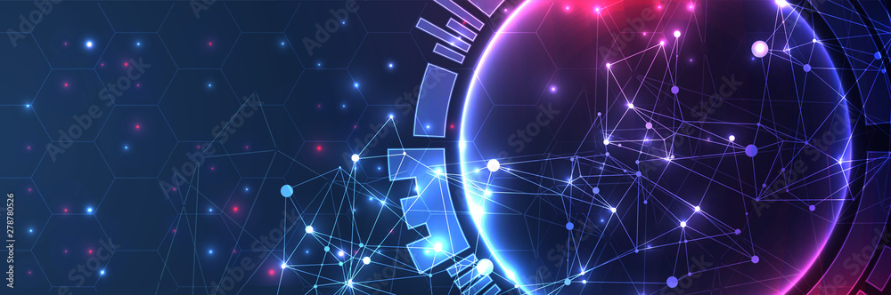 Naklejka premium Technology background. Big data concept. Vector illustration.