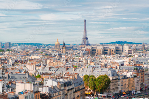 skyline of Paris with eiffel tower © neirfy