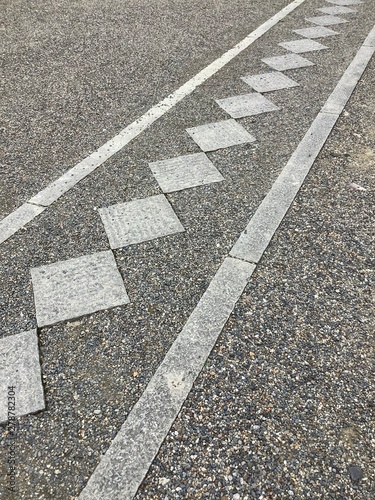 road marking on road