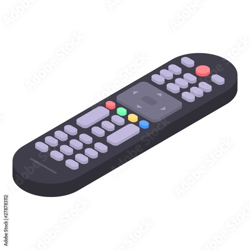 Media remote control icon. Isometric of media remote control vector icon for web design isolated on white background