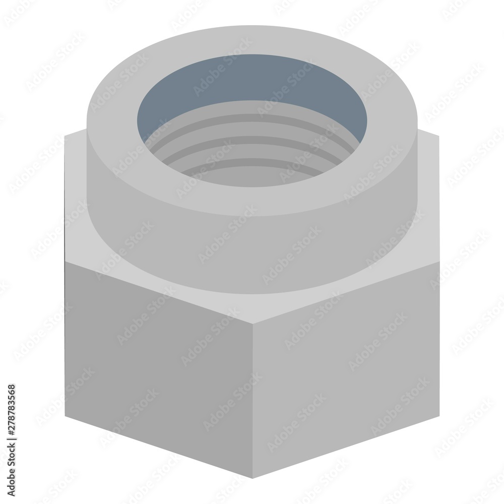 Fototapeta premium Female screw icon. Isometric of female screw vector icon for web design isolated on white background