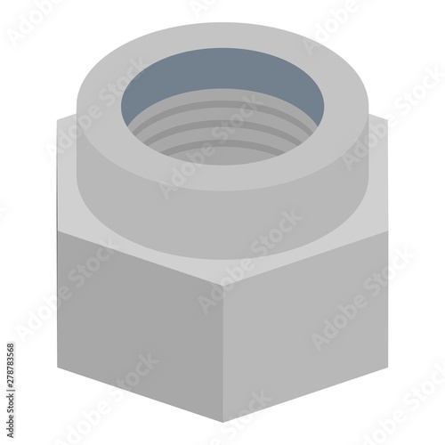 Female screw icon. Isometric of female screw vector icon for web design isolated on white background