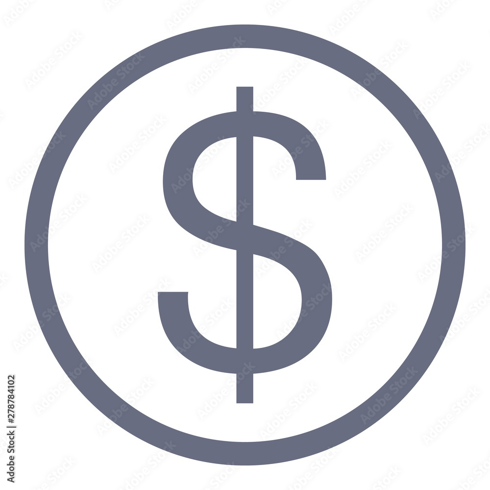 Dollar sign icon. Simple illustration of dollar sign vector icon for web design isolated on white background Dollar sign icon. Simple illustration of dollar sign vector icon for web design isolated on white background