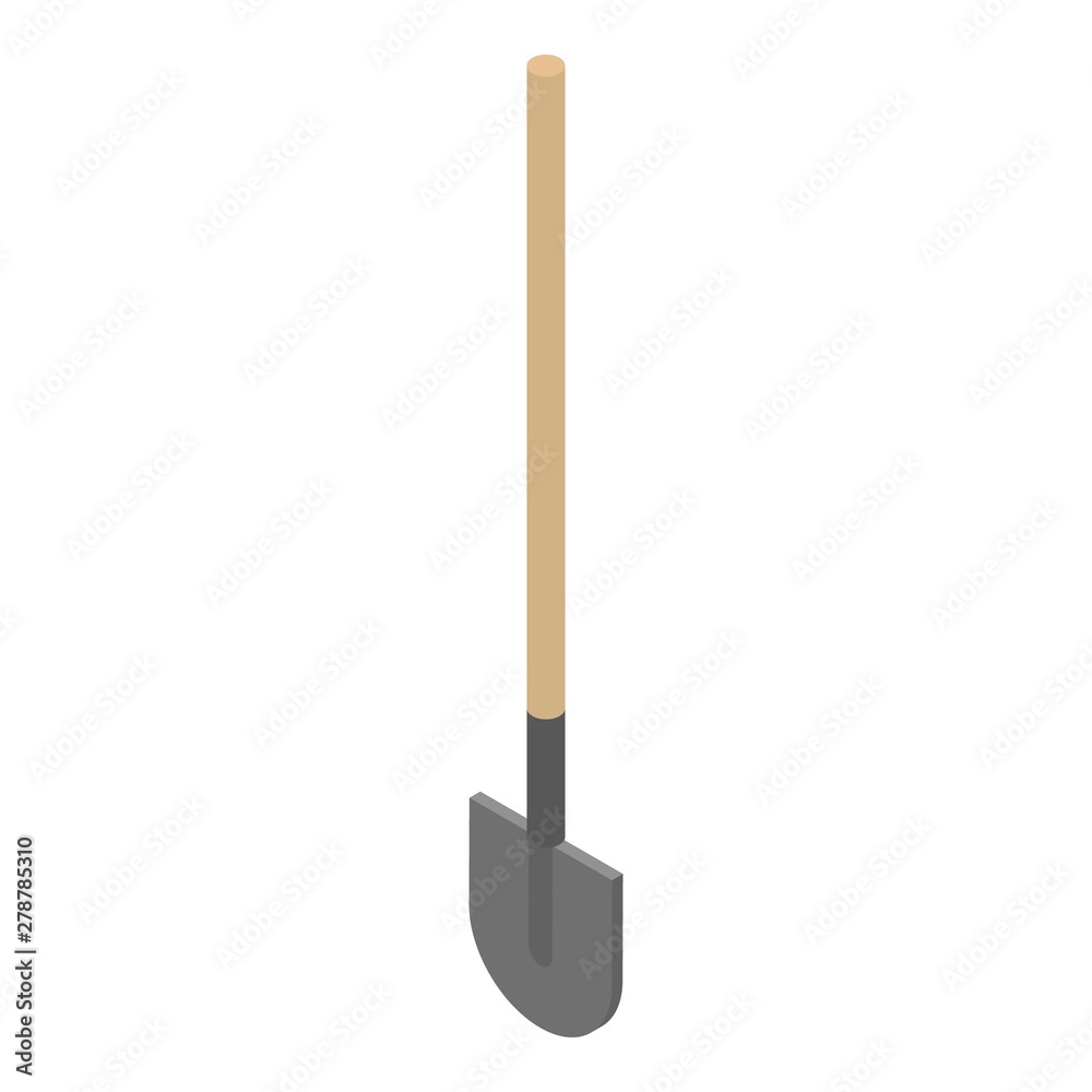 Bayonet spade icon. Isometric of bayonet spade vector icon for web design isolated on white background Bayonet spade icon. Isometric of bayonet spade vector icon for web design isolated on white background