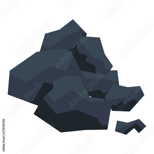 Coal lode icon. Isometric of coal lode vector icon for web design isolated on white background