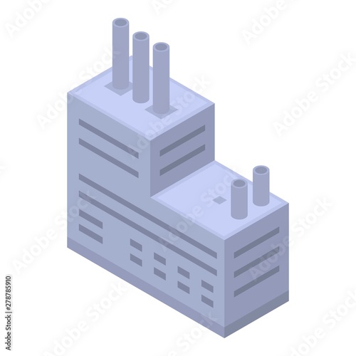 Modern factory icon. Isometric of modern factory vector icon for web design isolated on white background