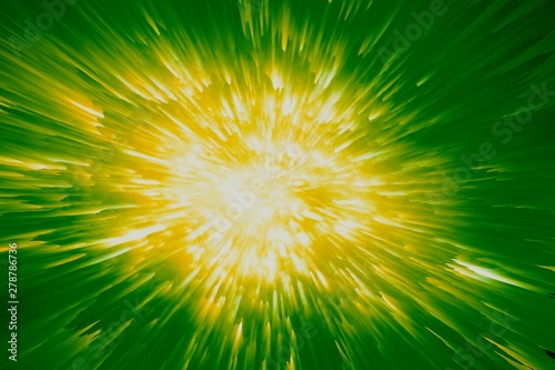 Colorful Green Space Galaxy Background 3D