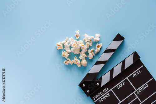 Movie clapper board with po...