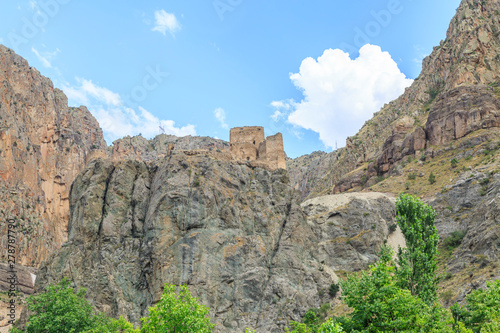 Enguzek kapi castle in high mountain in Uzundere, Erzurum, Turkey photo