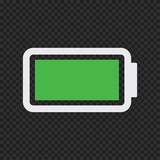 Battery charging logo icon, battery level symbol.