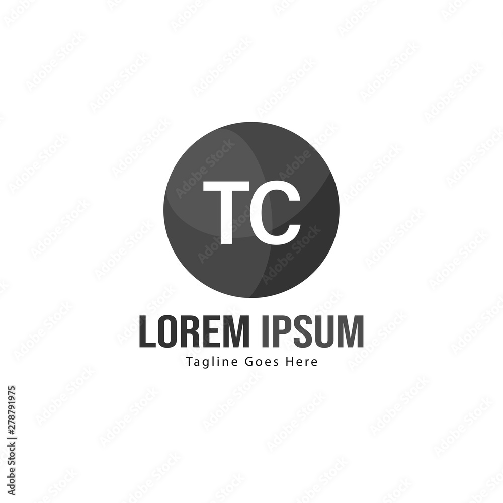 Initial TC logo template with modern frame. Minimalist TC letter logo vector illustration Initial TC logo template with modern frame. Minimalist TC letter logo vector illustration