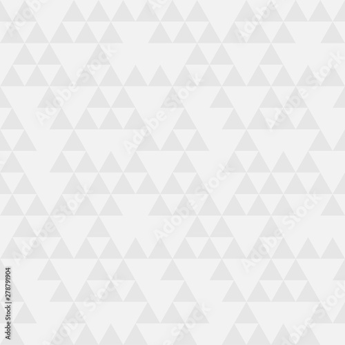 Equilateral triangles with spaces. White seamless modern background. Vector illustration.
