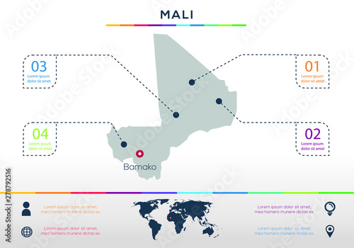 Mali-info graphics elements Vector illustration