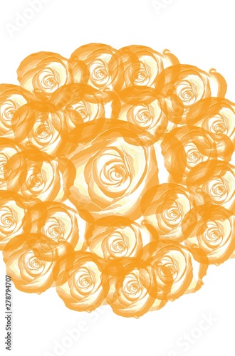 abstract background with flowers wallpaper paint color Orange 