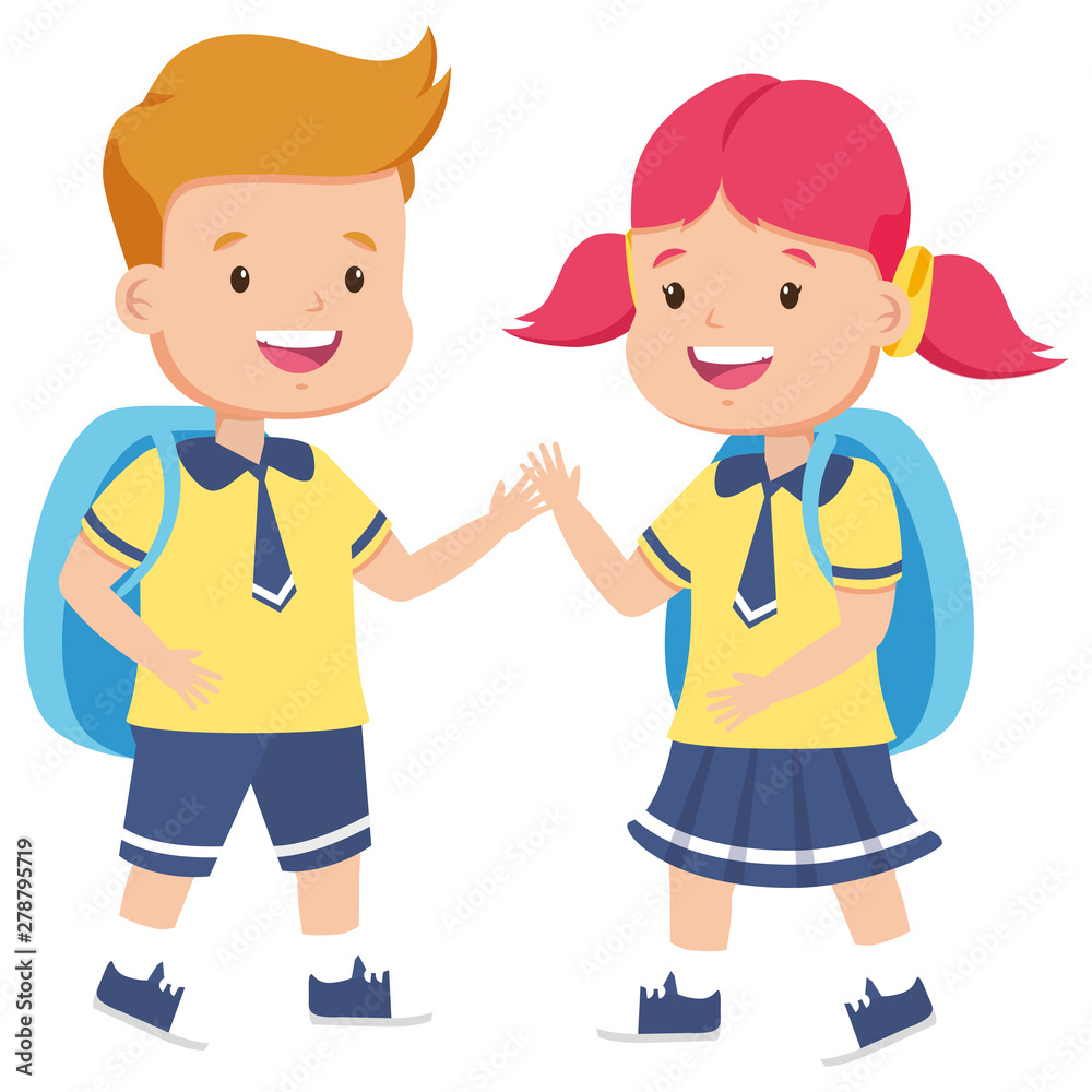 students with backpack back to school students with backpack back to school