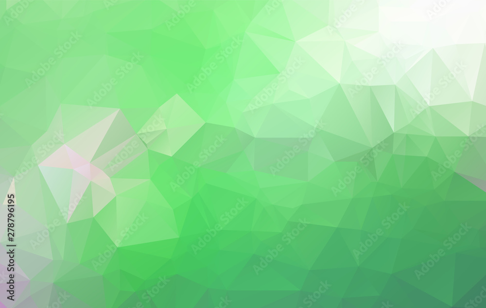 Obraz premium Light Green vector polygon abstract backdrop. Polygonal abstract vector with gradient. Textured pattern for your backgrounds