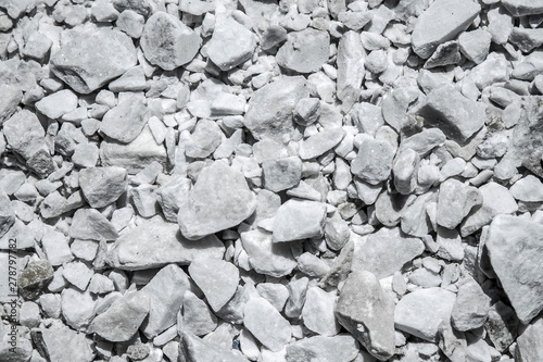 gray marble stone rubble as background