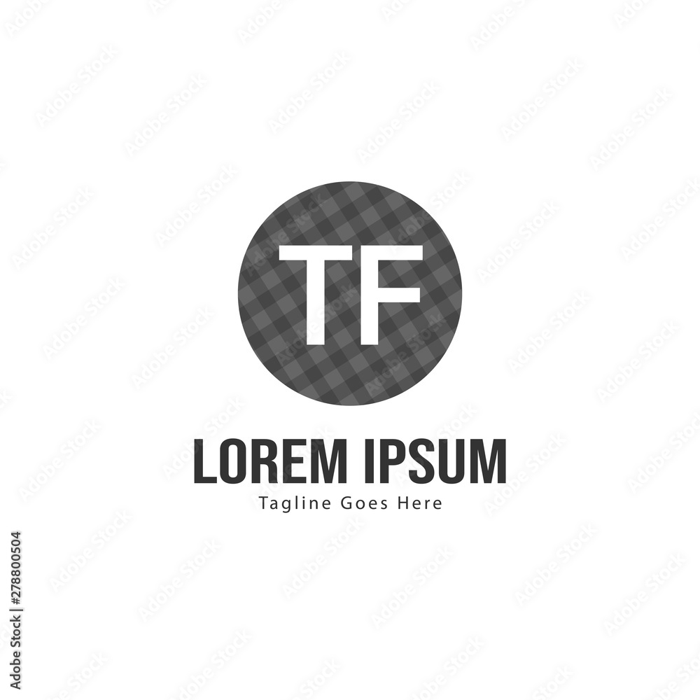 Initial TF logo template with modern frame. Minimalist TF letter logo vector illustration Initial TF logo template with modern frame. Minimalist TF letter logo vector illustration