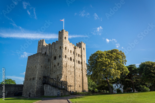 Rochester Castle - the 12th-century keep or stone tower is one of the best preserved in England, Rochester, Kent, England, UK photo