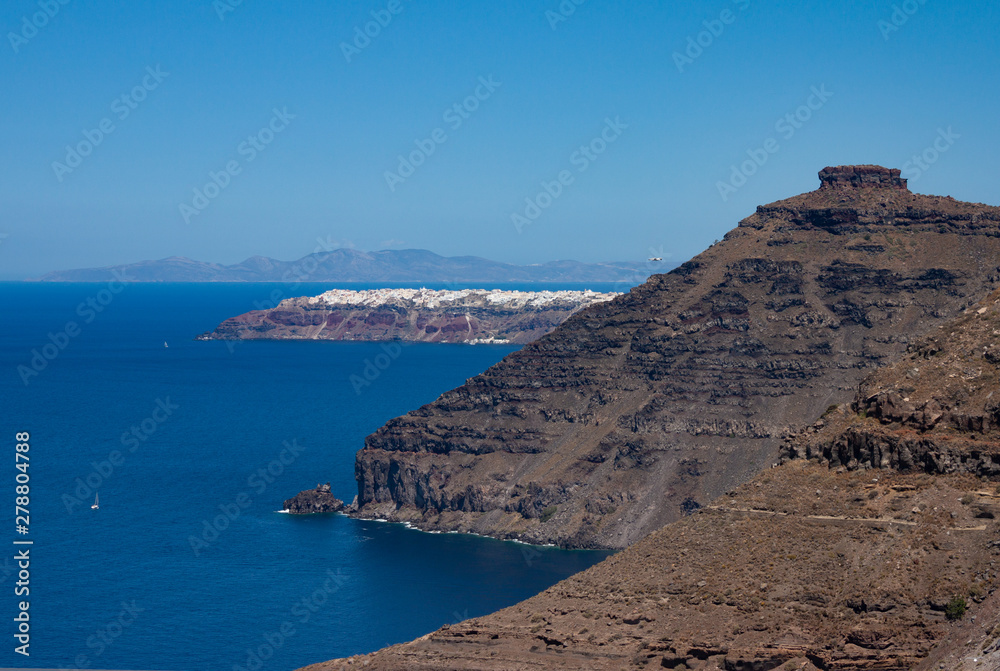 view of the Santorini island, Greece