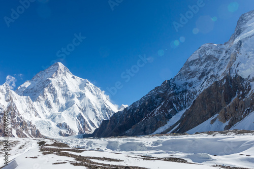 K2 mountain peak, second highest mountain in the world, K2 trek, Pakistan, Asia