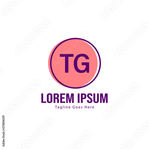Free Download Initial TG logo template with modern frame. Minimalist TG letter logo vector illustration - GFXLoad