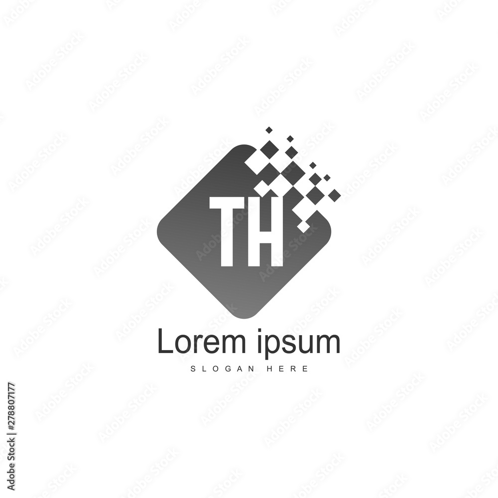 Initial TH logo template with modern frame. Minimalist TH letter logo vector illustration Initial TH logo template with modern frame. Minimalist TH letter logo vector illustration