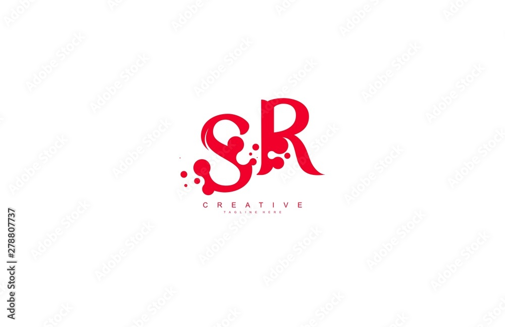 creative letter SR with dots shape trendy abstract logo design creative letter SR with dots shape trendy abstract logo design