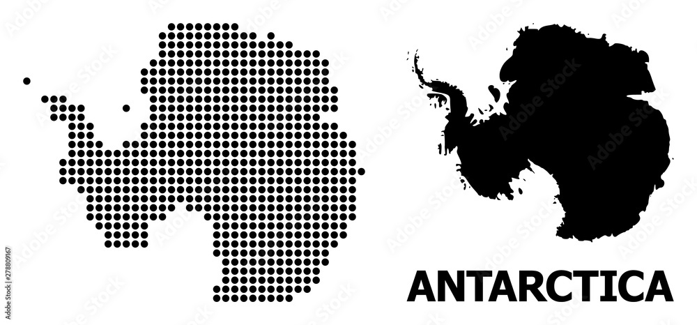 Dot Pattern Map of Antarctica