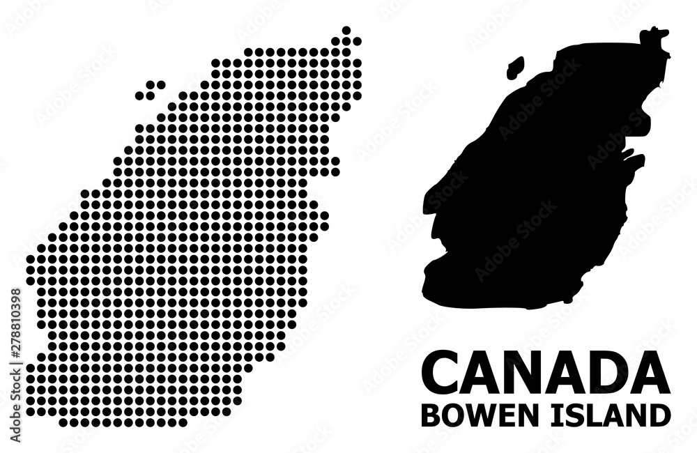Pixel Pattern Map of Bowen Island