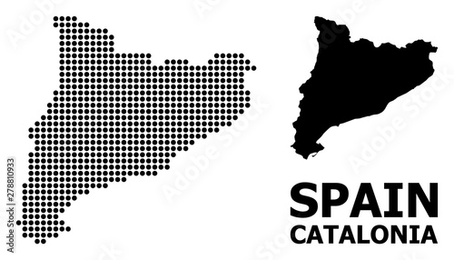 Foto Pixel Mosaic Map of Catalonia