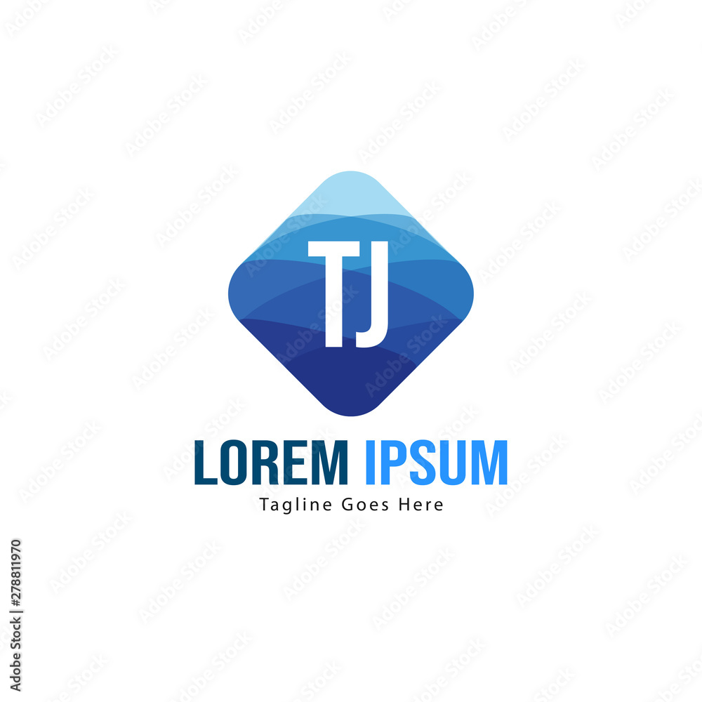 Initial TJ logo template with modern frame. Minimalist TJ letter logo vector illustration Initial TJ logo template with modern frame. Minimalist TJ letter logo vector illustration
