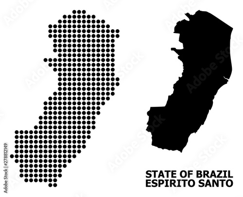 Pixelated Pattern Map of Espirito Santo State photo