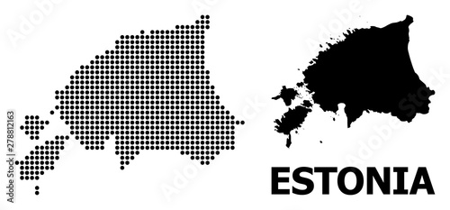 Dotted Pattern Map of Estonia photo