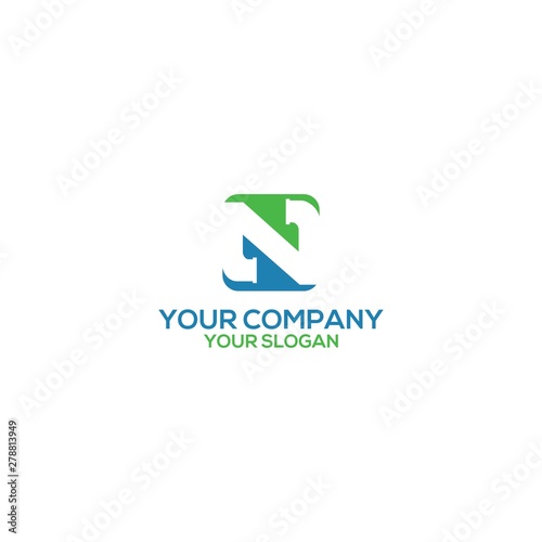 N plumbing logo design vector