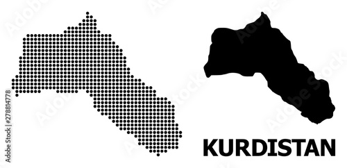 Foto Pixel Pattern Map of Kurdistan