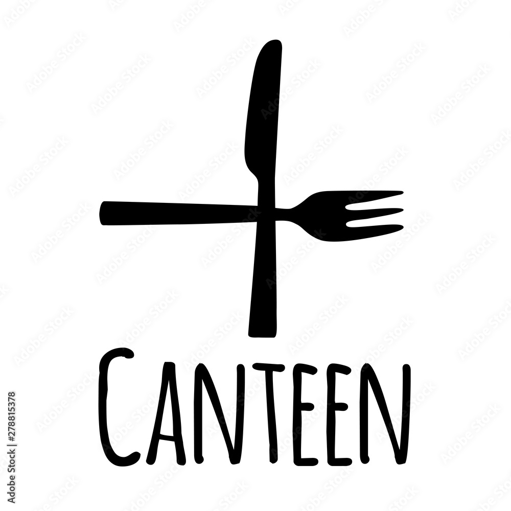 Fototapeta premium Vector logo for dining room, cafe and restaurant