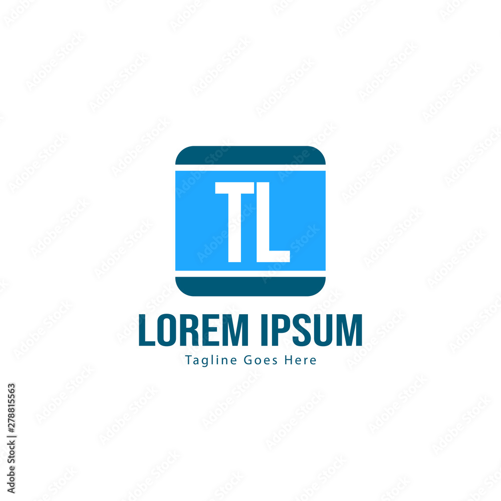 Initial TL logo template with modern frame. Minimalist TL letter logo vector illustration Initial TL logo template with modern frame. Minimalist TL letter logo vector illustration