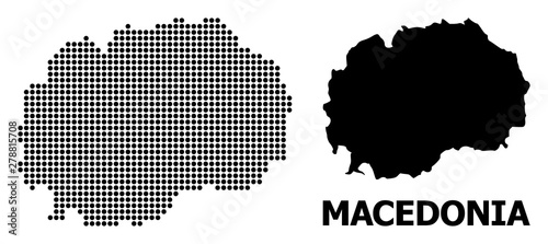 Pixelated Mosaic Map of Macedonia