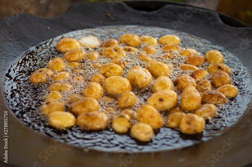 potato oil cook  fry roast hot spud  photo