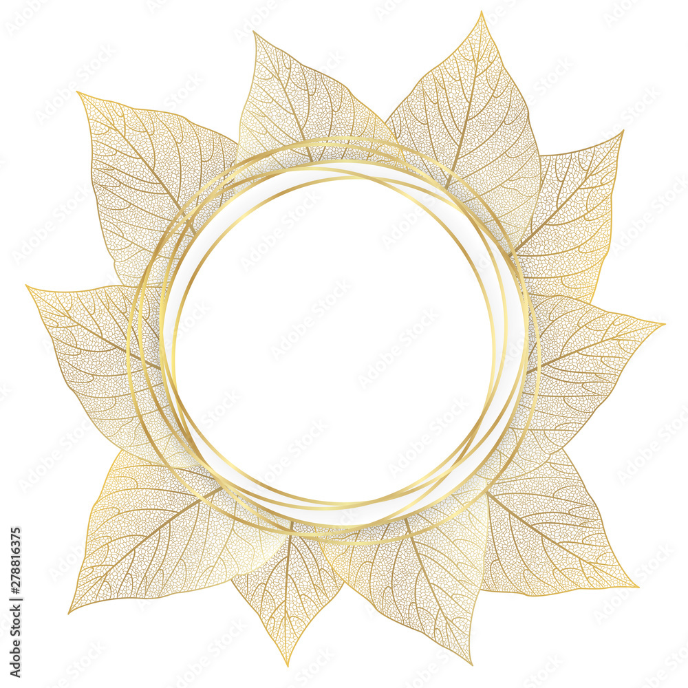 Beautiful background with leaves and space for text. Vector illustration. EPS 10.