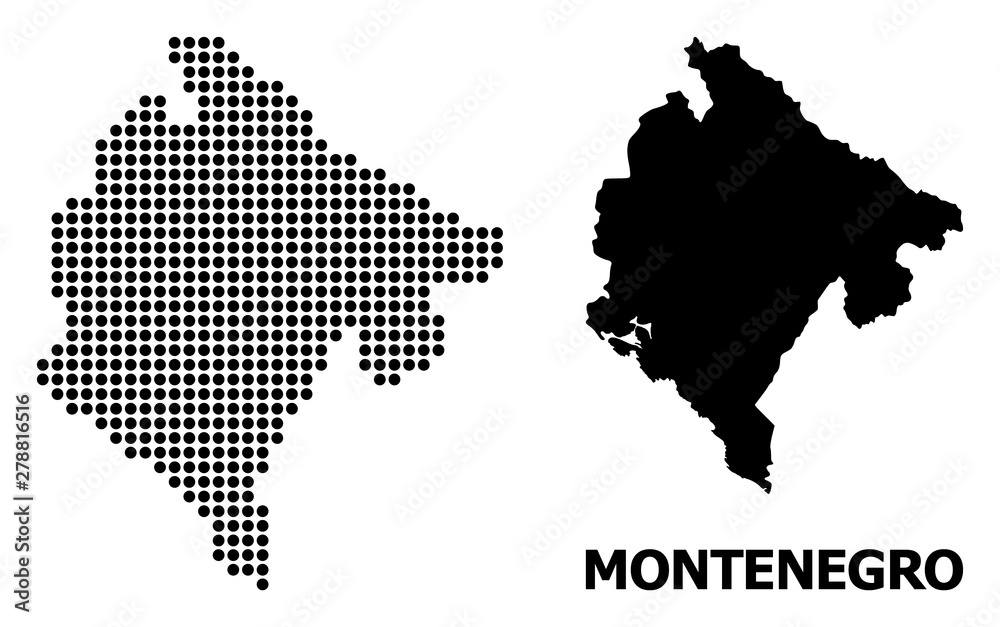 Pixel Pattern Map of Montenegro